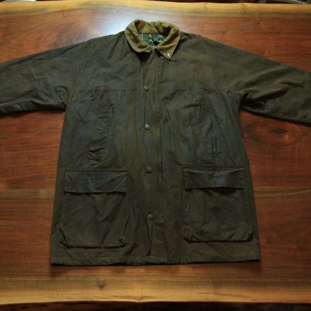 Mens Lrg Waxed Cotton John Partridge Field Jacket